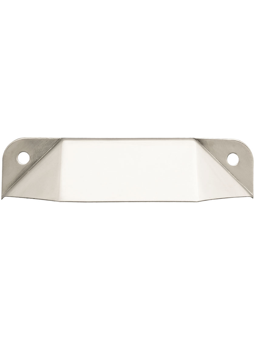 Solid-Brass Utility Cabinet Pull - 2 7/8 inch Center-to-Center In Polished Nickel.
